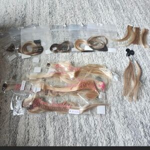 Glam Seamless, Hidden Crown, BFB Hair, Beautyworks HairExtensions Samples Blonde